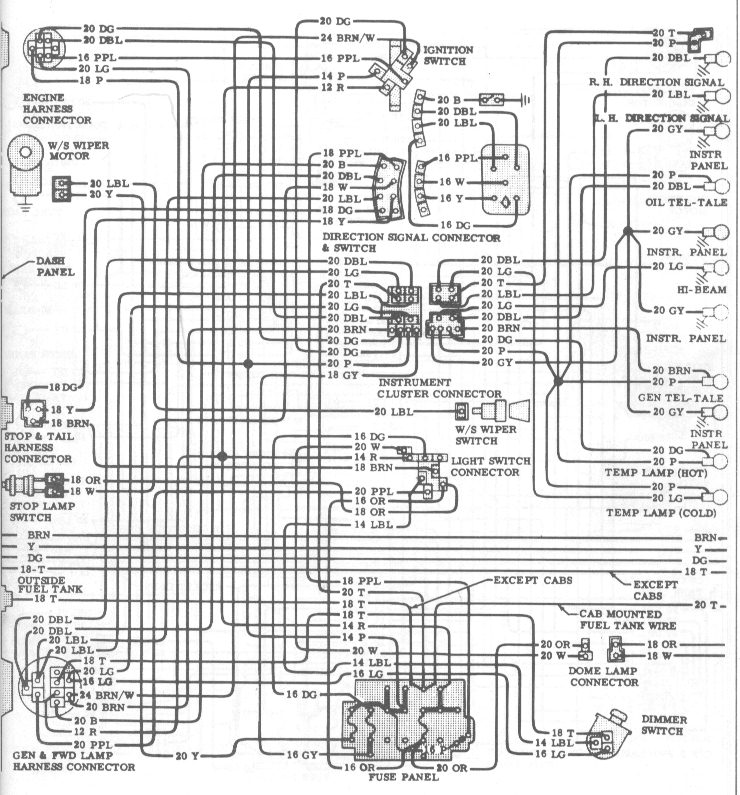 1966 Chevy pickup dash wiring diagram? | The H.A.M.B.