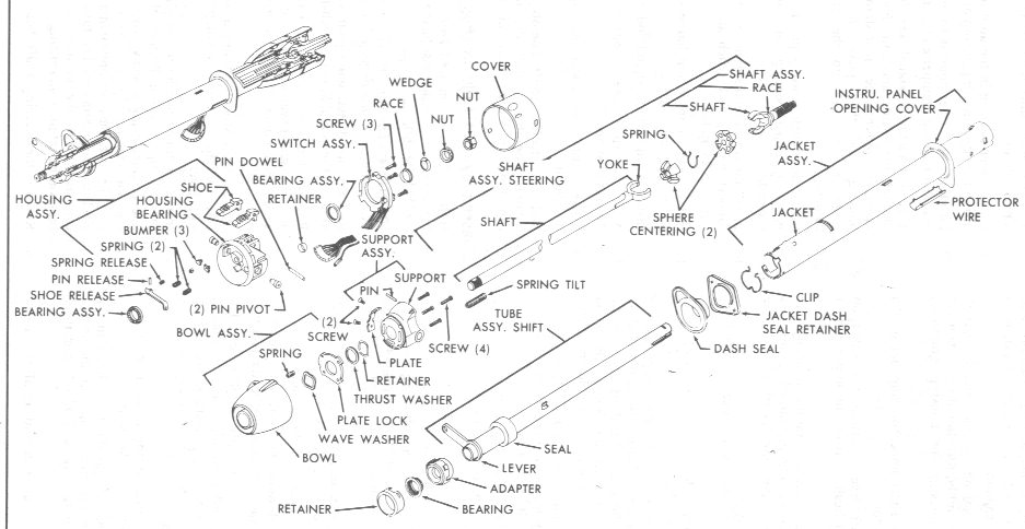 Selectric Typewriter Museum - Cars - Overhauling Steering Columns